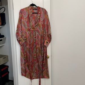 Zara dress paisley silky feel size L